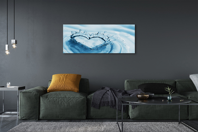 Canvas print Water drops heart