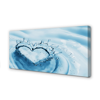 Canvas print Water drops heart