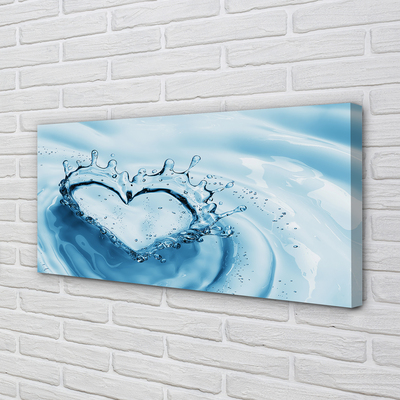 Canvas print Water drops heart