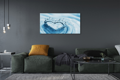 Canvas print Water drops heart