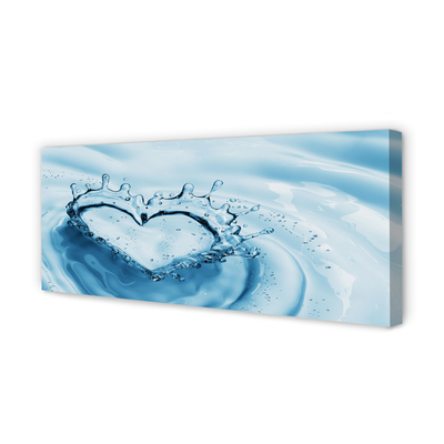 Canvas print Water drops heart