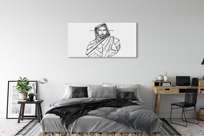 Canvas print Jesus drawing