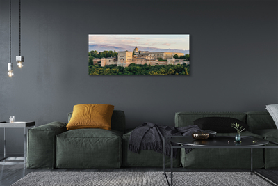 Canvas print Spain castle mountain forest