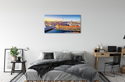 Canvas print Berlin river bridges