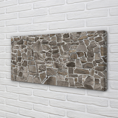Canvas print Stone wall tiles