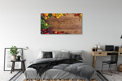 Canvas print Apple's board of asparagus pineapple
