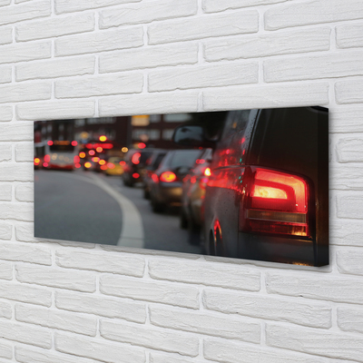 Canvas print Cars cork city street lights