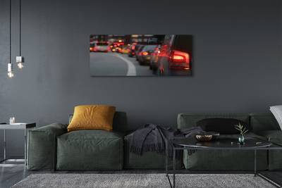 Canvas print Cars cork city street lights