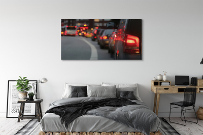 Canvas print Cars cork city street lights