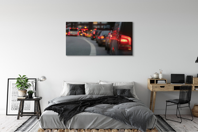 Canvas print Cars cork city street lights