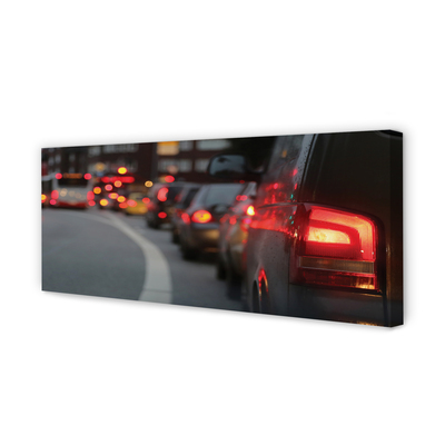 Canvas print Cars cork city street lights