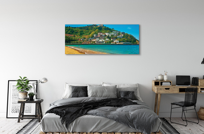 Canvas print Spain mountain village beach