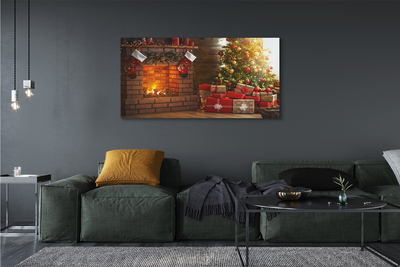 Canvas print Christmas fireplace