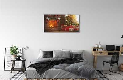 Canvas print Christmas fireplace