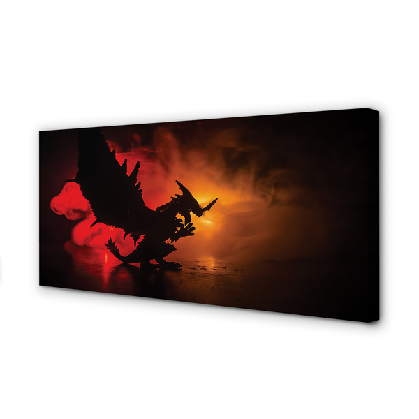 Canvas print Black dragon clouds