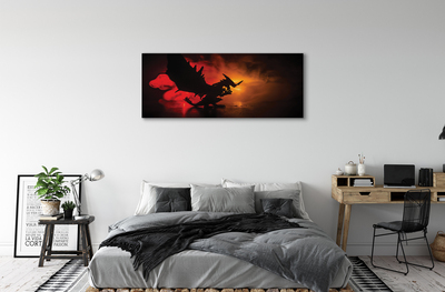 Canvas print Black dragon clouds