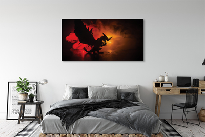 Canvas print Black dragon clouds