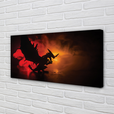 Canvas print Black dragon clouds