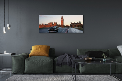 Canvas print Cars from the road of the city sky