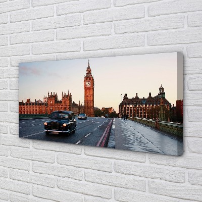 Canvas print Cars from the road of the city sky