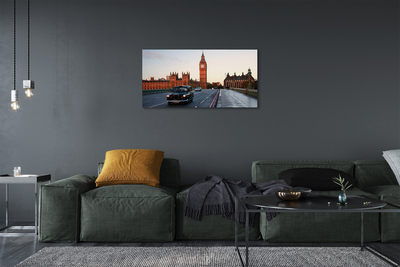 Canvas print Cars from the road of the city sky