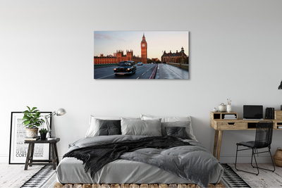 Canvas print Cars from the road of the city sky