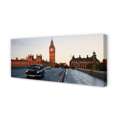 Canvas print Cars from the road of the city sky