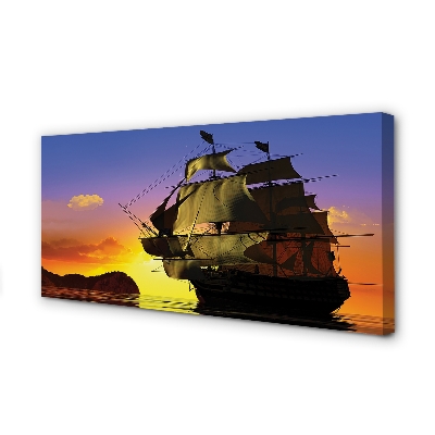 Canvas print Sky sea ship