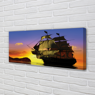 Canvas print Sky sea ship