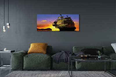 Canvas print Sky sea ship