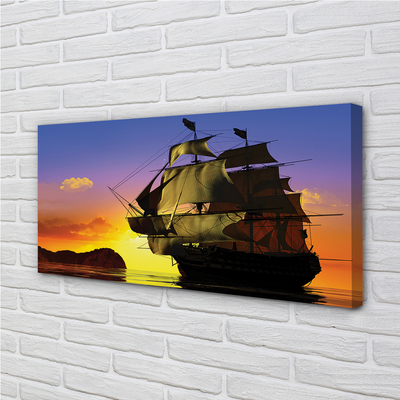 Canvas print Sky sea ship