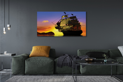 Canvas print Sky sea ship