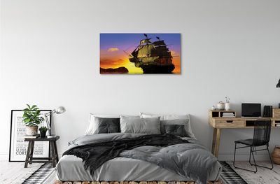 Canvas print Sky sea ship