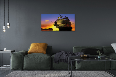 Canvas print Sky sea ship