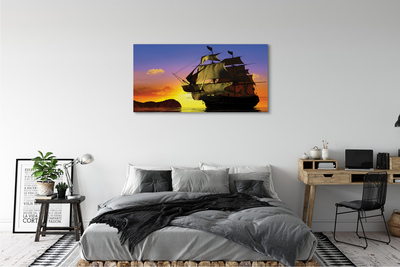 Canvas print Sky sea ship