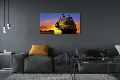 Canvas print Sky sea ship