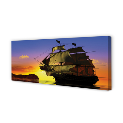 Canvas print Sky sea ship