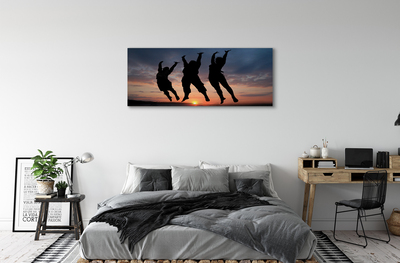 Canvas print People clouds west