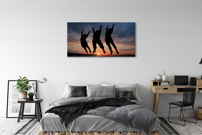 Canvas print People clouds west