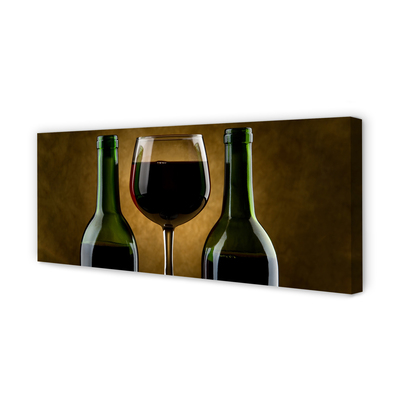 Canvas print 2 wine glass bottles