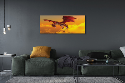 Canvas print Clouds sky dragon