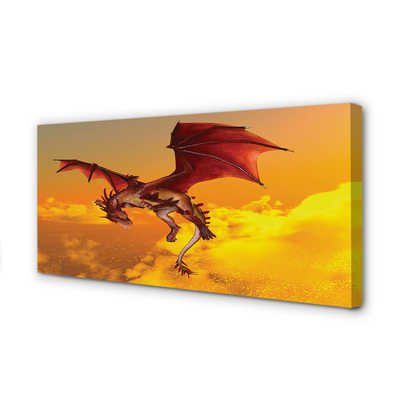 Canvas print Clouds sky dragon