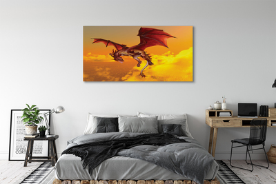 Canvas print Clouds sky dragon