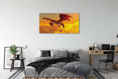 Canvas print Clouds sky dragon