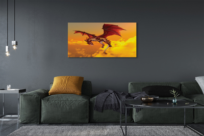 Canvas print Clouds sky dragon