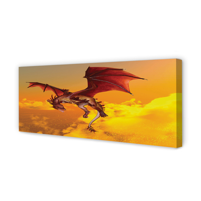 Canvas print Clouds sky dragon