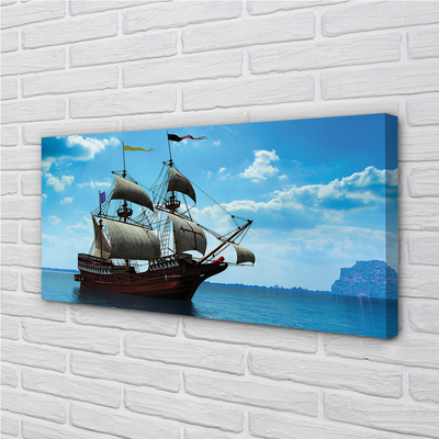 Canvas print The sky clouds seas