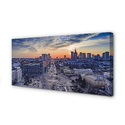 Canvas print Warsaw sunset