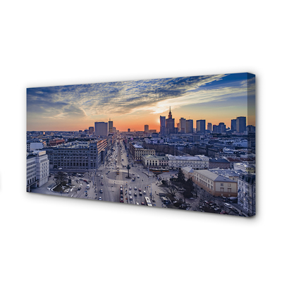 Canvas print Warsaw sunset