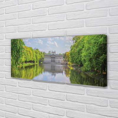 Canvas print Warsaw palace of lake forest